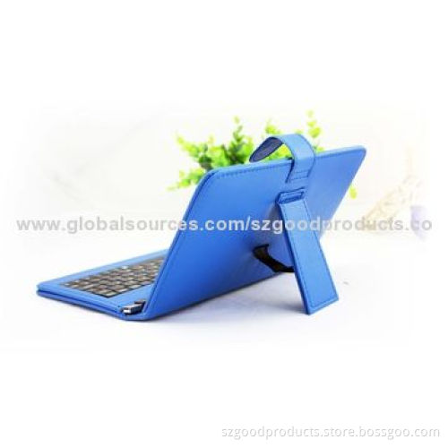 Wired Keyboard for Computers with Cheap Price, PU Leather Case, USB Cable for Universal Tablet PCs